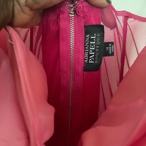 Adrianna Papell Light Pink/Fushia cocktail dress.